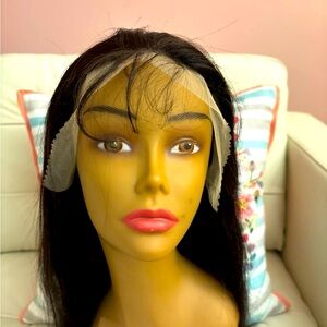 Lace frontal wig with transparent lace